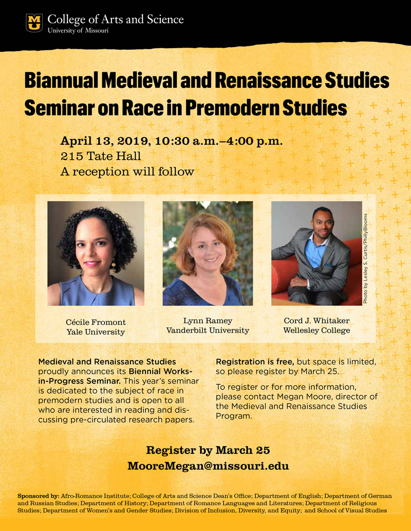 2019 Biannual MARS seminar on Race in Premodern Studies